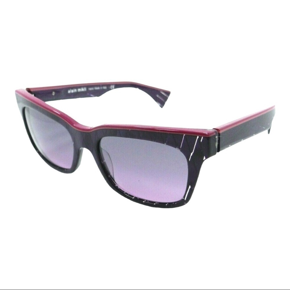 Alain MIKLI SUNGLASSES Women’s VIOLET DIAMOND / VIOLET GREY GRAD - Picture 2 of 10